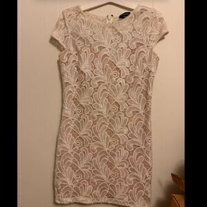 Elegant Cream Lace Dress